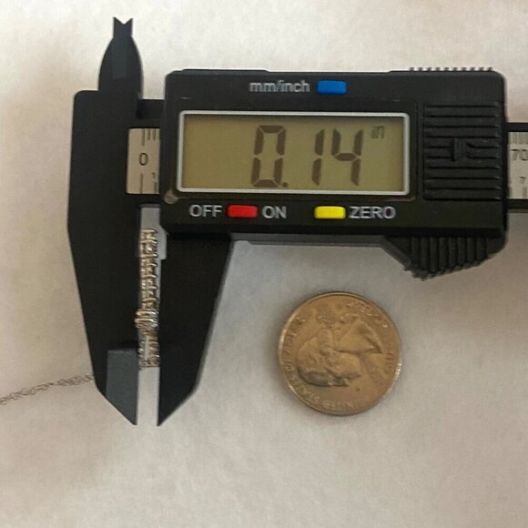 Sterling Silver 925 Dainty Round Prong Set White Sapphire Cross Necklace 18" - Picture 16 of 16